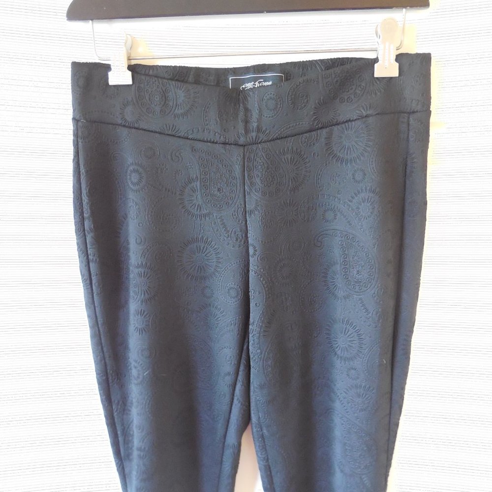 One 5 One Leggings Black Textured ~ Size S - Picture 3 of 6